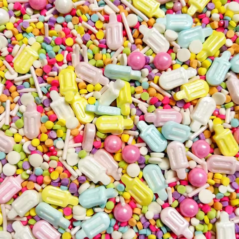 Ice Cream Toppings Summer Multicolor Sprinkles Popsicle Candy beads Baking Cake Decorations Birthday Party Supplies
